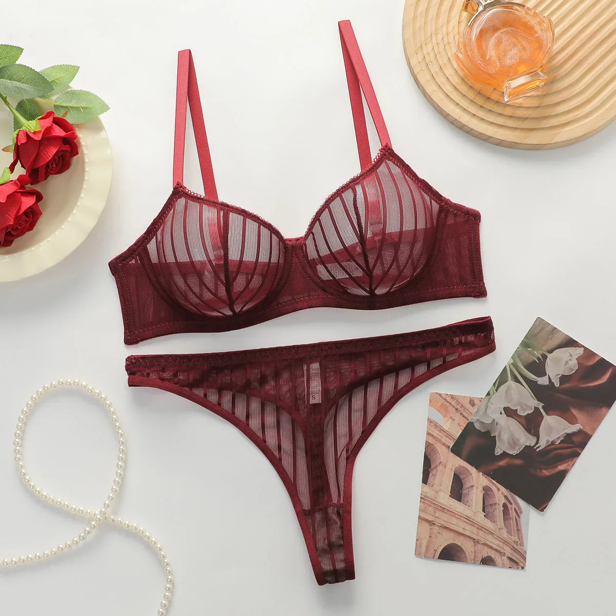 stripes Style Lace lingerie
