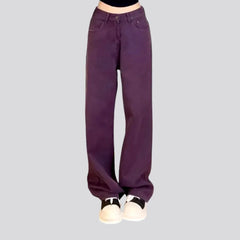 Fashionable colored baggy jeans for ladies