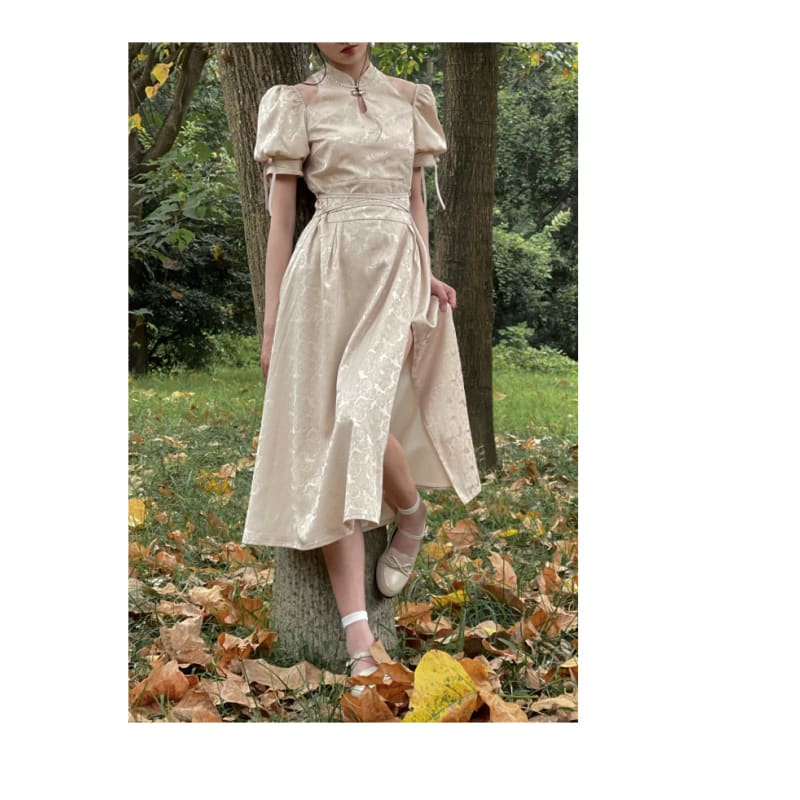 Fashionable Qipao Elegant Long Dress