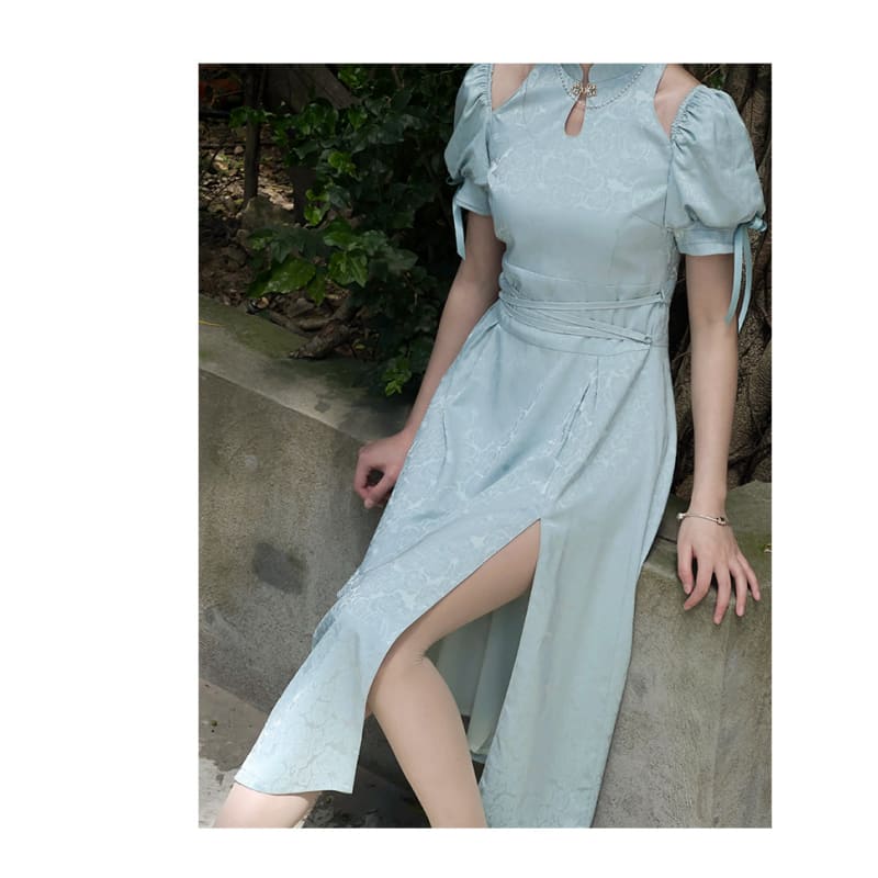 Fashionable Qipao Elegant Long Dress