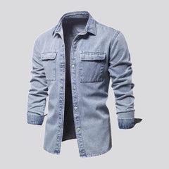 Fashionable slim men's jeans shirt
