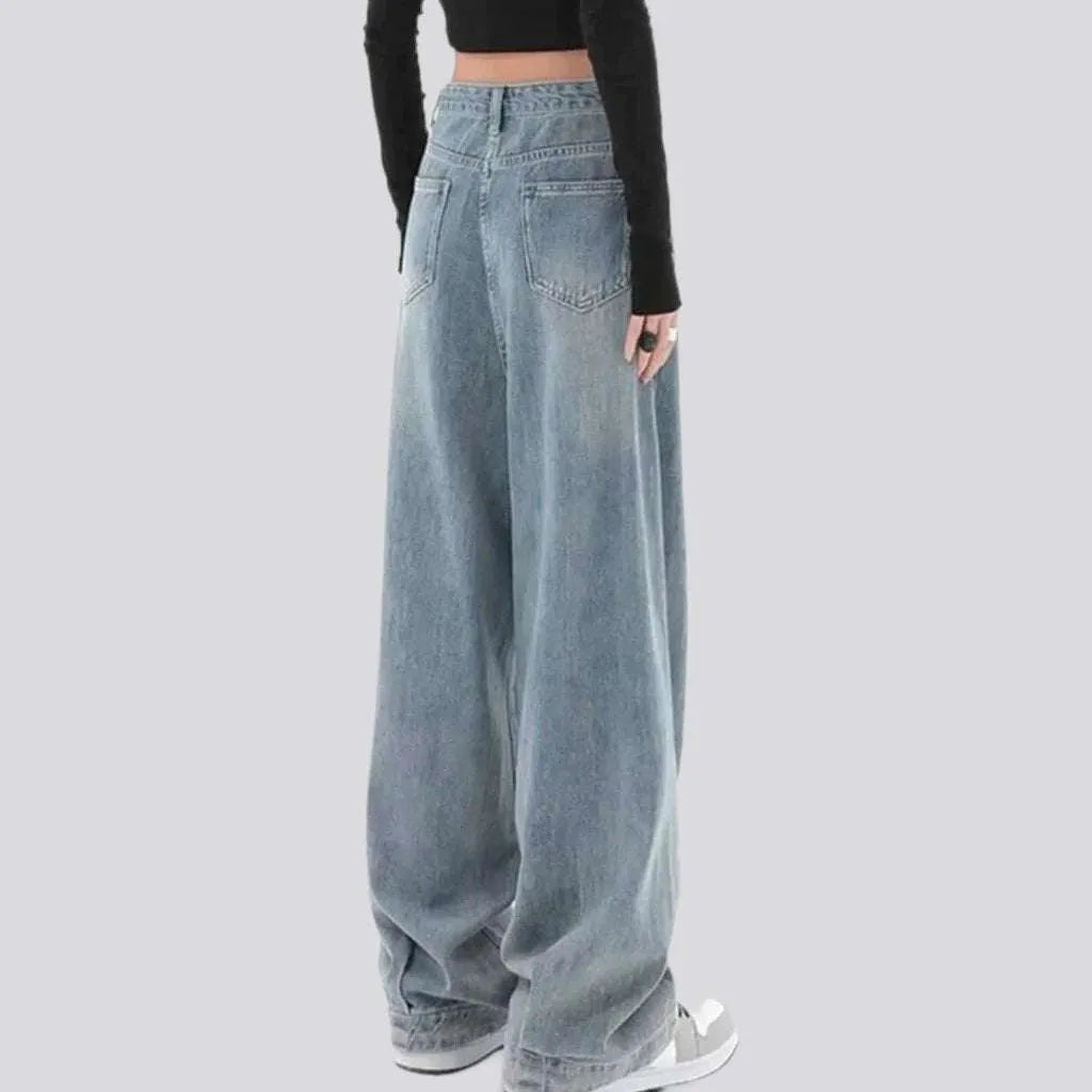 Vintage front seams jeans for women