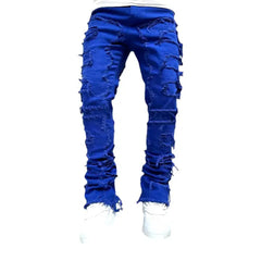 Floor-length street jeans for men