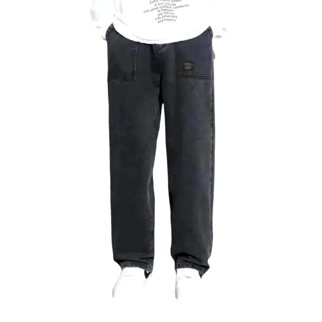Floor-length vintage jeans for men