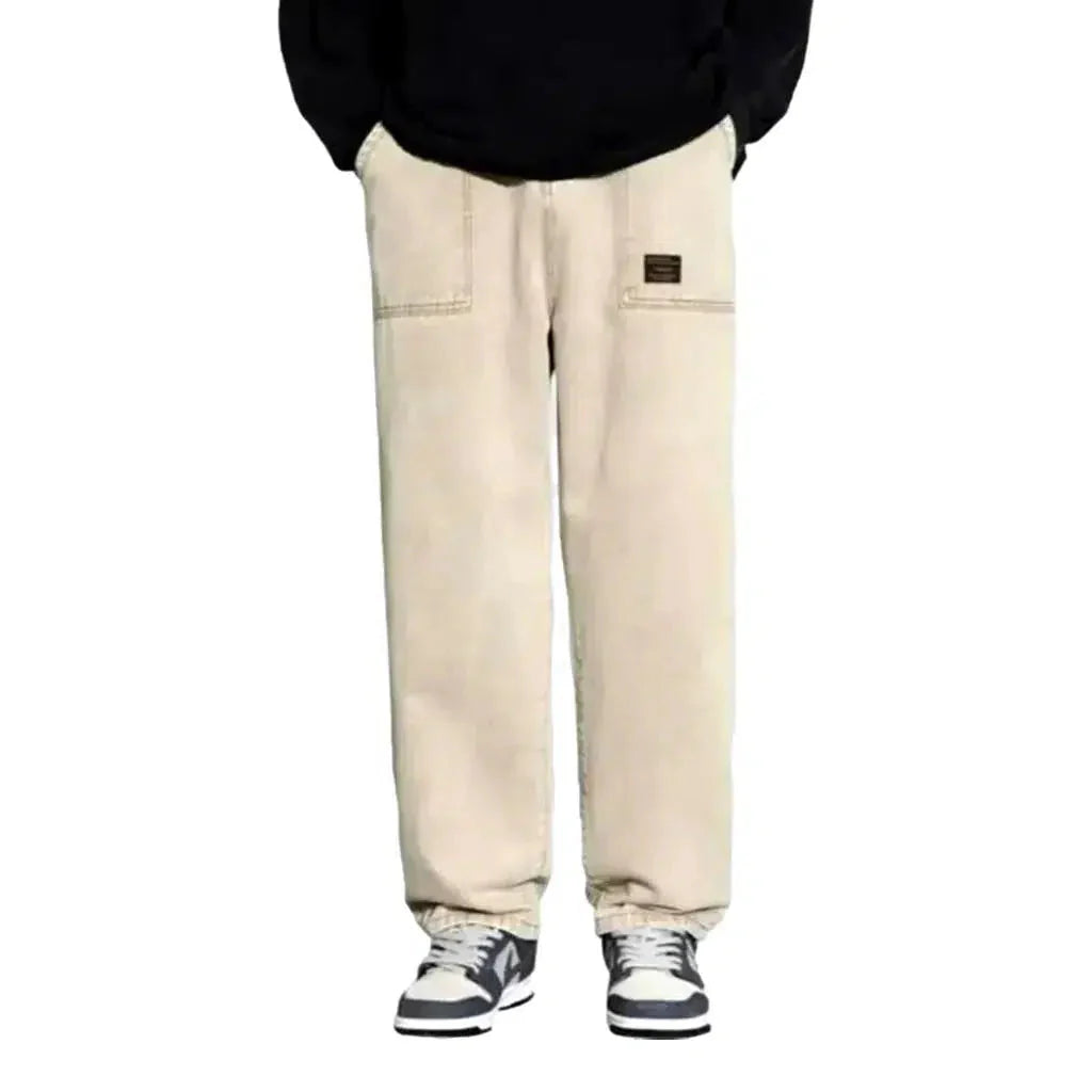 Floor-length vintage jeans for men