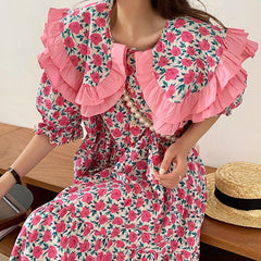 Garden Collar Floral Dress