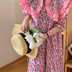 Garden Collar Floral Dress
