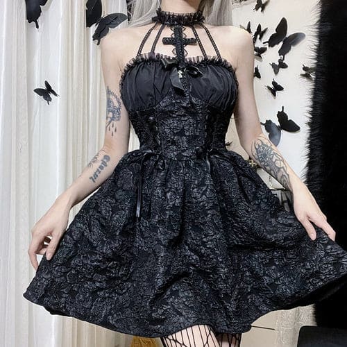 Gothic Black Cross Dress