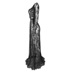 Gothic Bohemian Sexy Lace V-Neck Long Maxi Dress