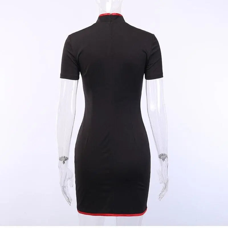 Gothic Cheongsam Dragon Mini Dress