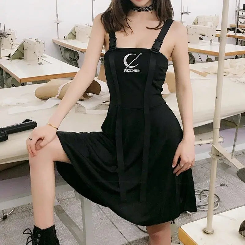 Gothic Harajuku TOKYO GIRL Buckle Dress