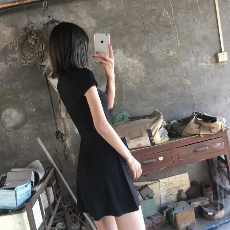 Gothic Hollow Out Inverted Cross Dress