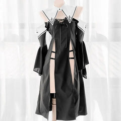 Gothic Hollowed-out Cross Uniform Dress