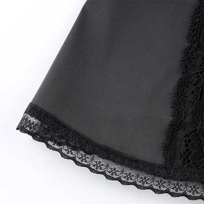 Gothic Lace and Satin Mini Dress