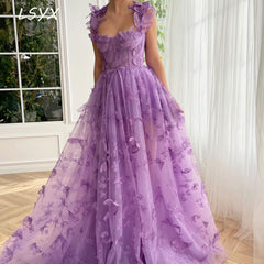 Green 3D Lace Butterfiles Dresses