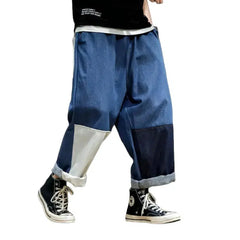 High-waist fashion jeans for men
