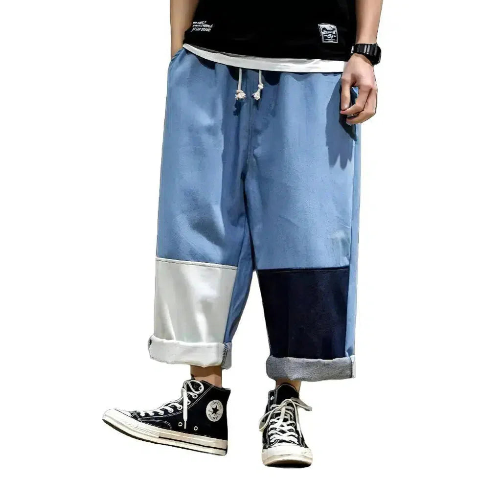 High-waist fashion jeans for men