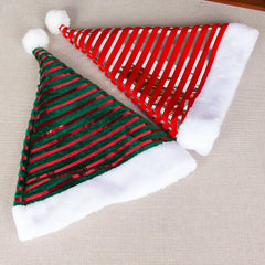 Striped Velvet Christmas Hat