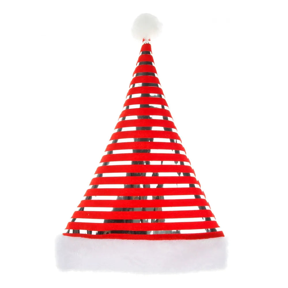 Striped Velvet Christmas Hat