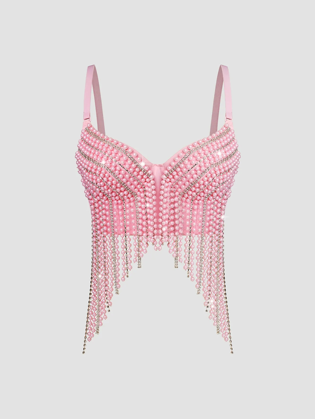 Fishbone Bead  Tassel Strap Top