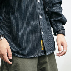 Selvedge chambray denim shirt for men