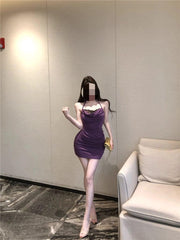 Gothic Lace Patchwork Spaghetti Strap Bodycon Mini Dress