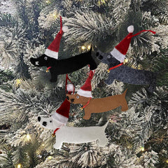 Christmas Tree Decoration Dachshund Felt