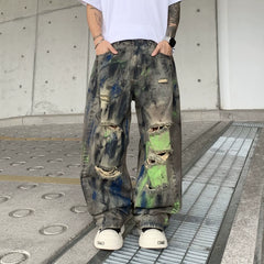 Stitched self-edge jeans for men