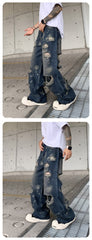 Stitched self-edge jeans for men