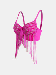 Fishbone Bead  Tassel Strap Top