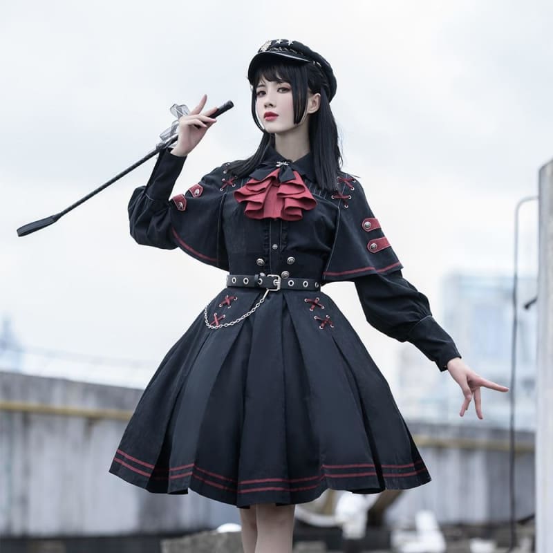 Japanese Style Gothic Retro Chic Punk Lolita Dress Set