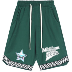 Letters Stars Print Shorts