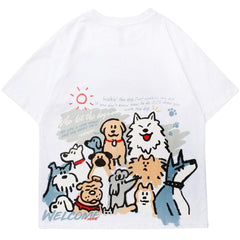 Funny Cartoon Dogs Graphic Tee