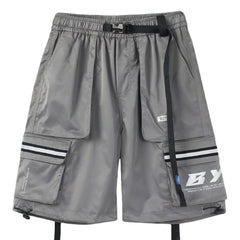 Function Reflective Belt Pockets Shorts