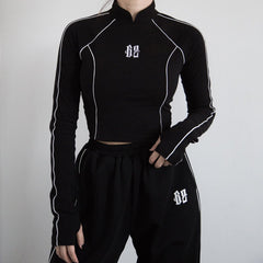 Cyberpunk Reflective Embroidery Long Sleeve Tee