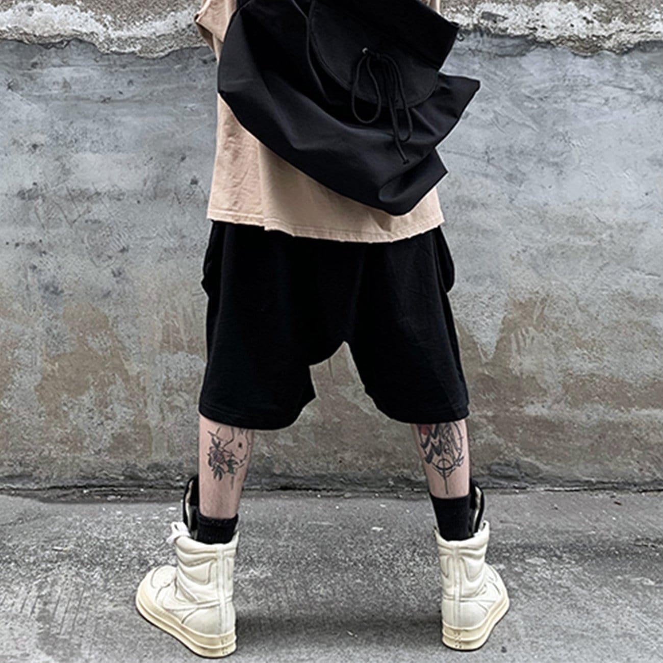 Dark Drawstring Shorts