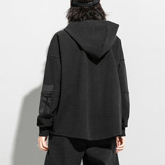 Dark Patchwork Zipper Hoodie