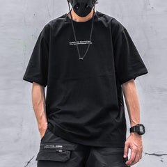 Functional Reflective Strip Print Cotton Tee
