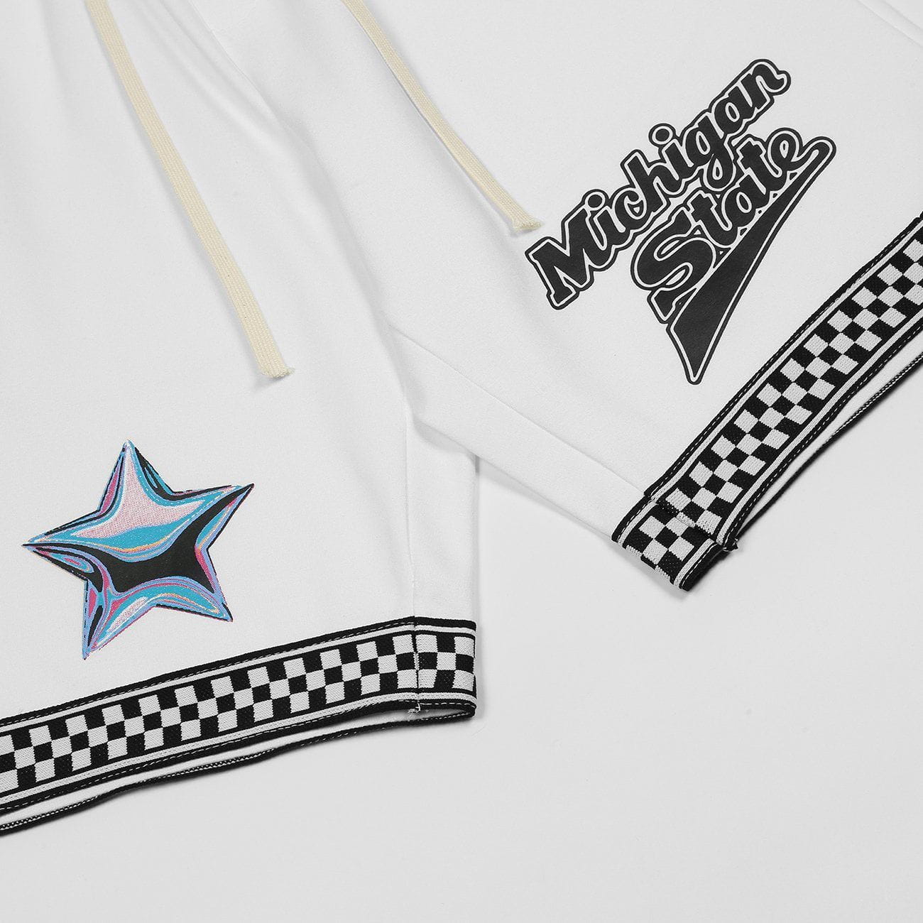 Letters Stars Print Shorts