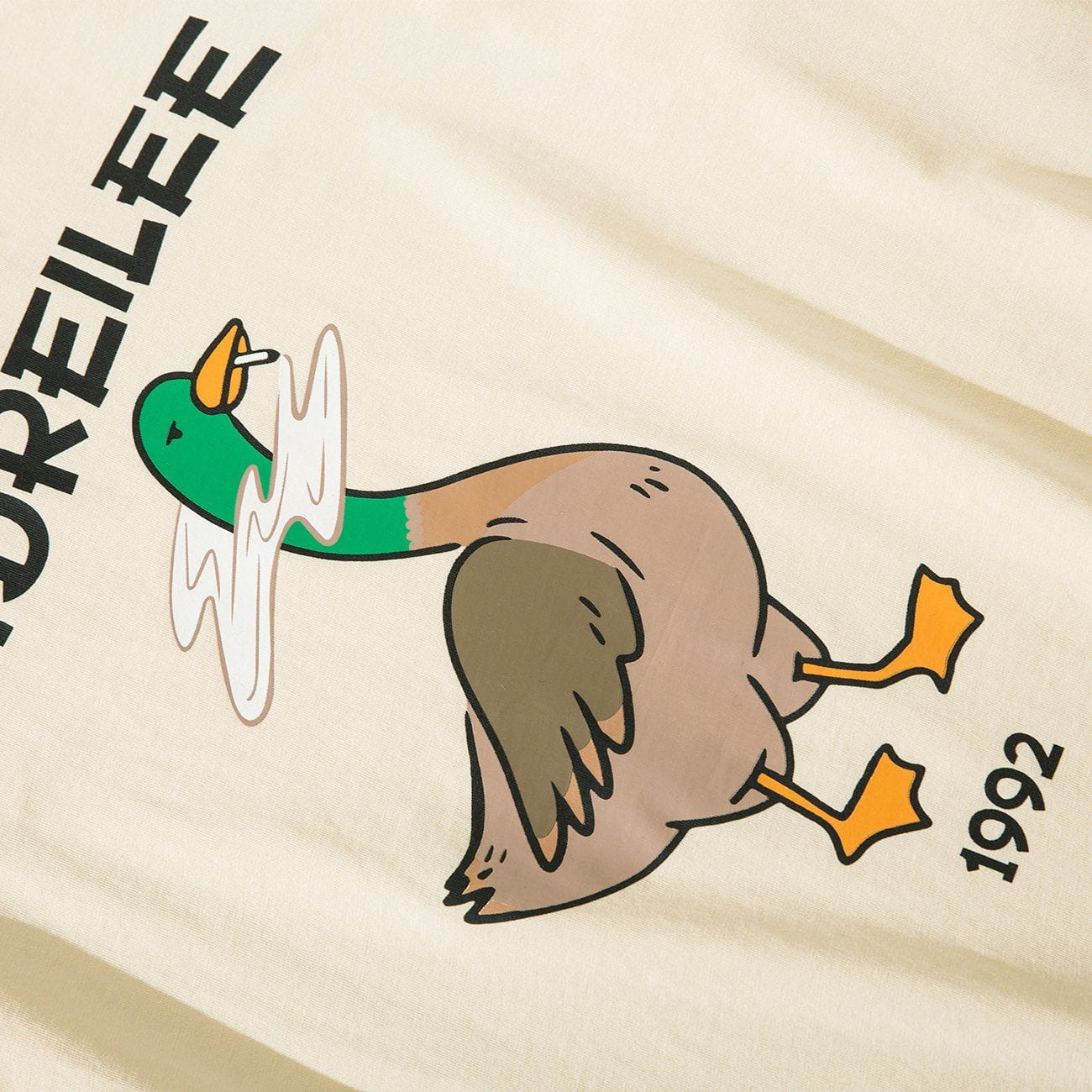 Green Furry Duck Graphic Tee