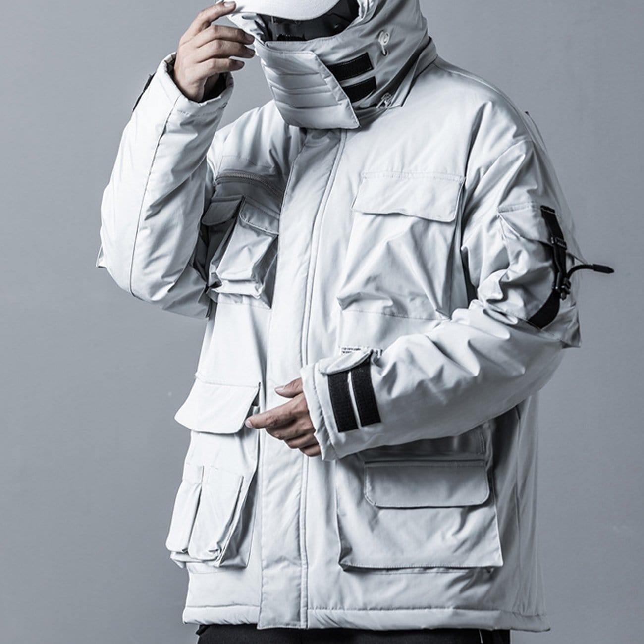 Removable Multi Pockets Winter Coat