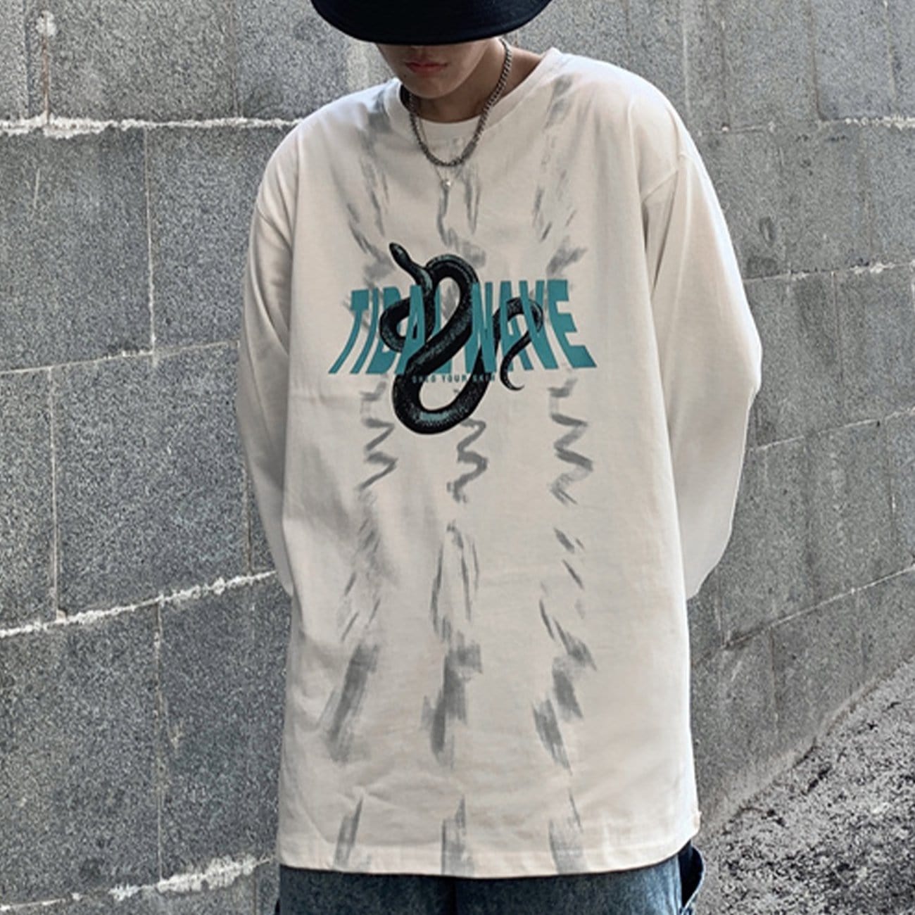 Dark Unreal Snake Print Sweatshirt