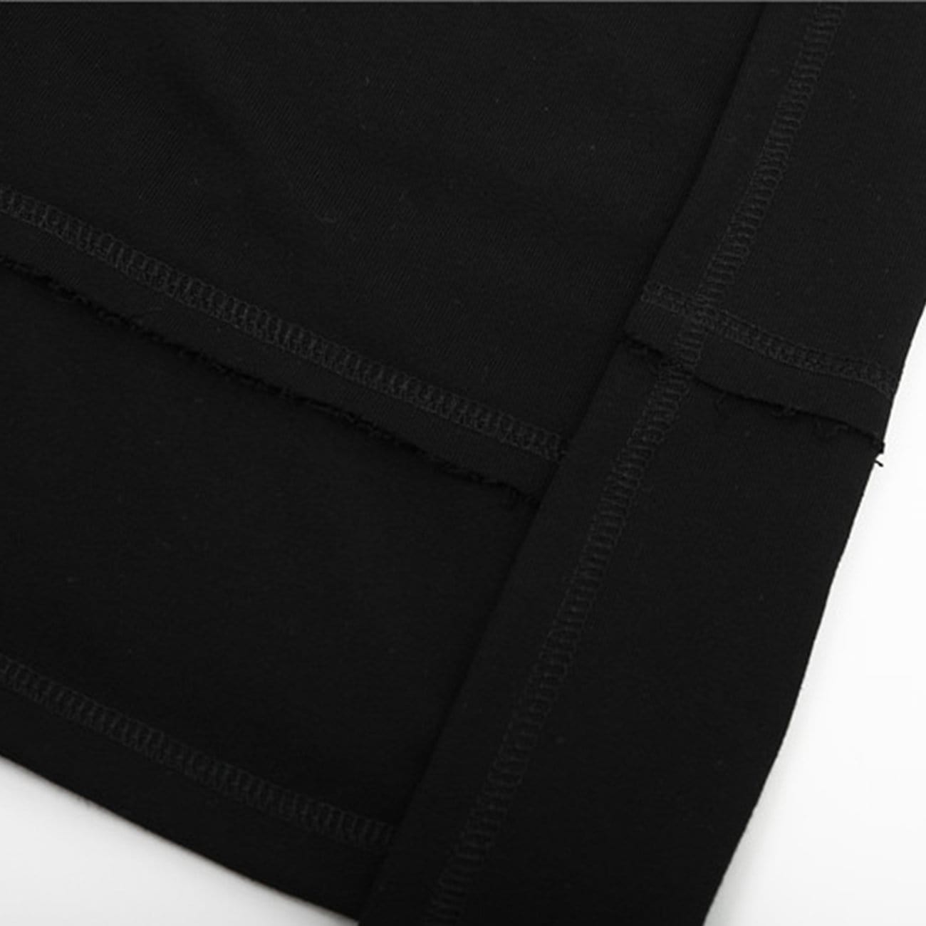 Dark Irregular Patchwork Cotton Shorts