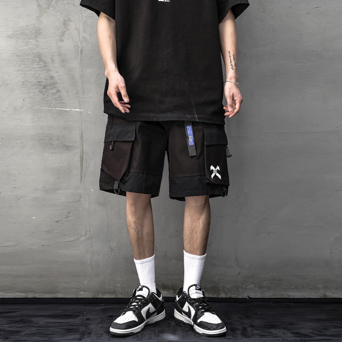 Functional X Print Cargo Shorts
