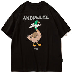 Green Furry Duck Graphic Tee