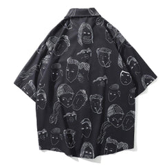 Vintage Fun Portrait Full Print Short Sleeve Shirt