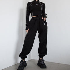 Cyberpunk Reflective Embroidery Long Sleeve Tee
