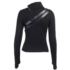 Dark Punk Double Zipper Turtleneck Sweatshirt