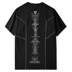 Functional Reflective Strip Print Cotton Tee