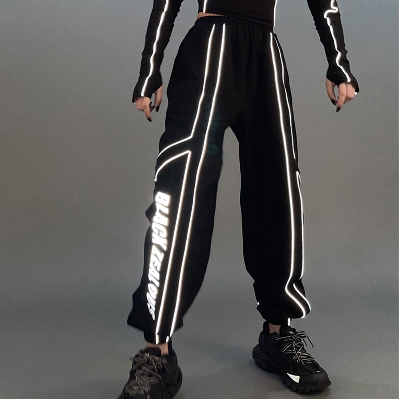 Reflective Letters Pants